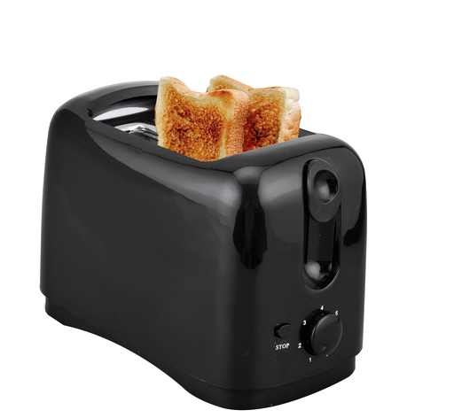 [8711BK] 750 Watt 2 Slice Cool Touch Black Toaster (6 pcs/ctn)