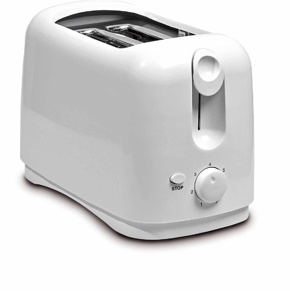 750 Watt 2 Slice Cool Touch White Toaster (6 pcs/ctn)