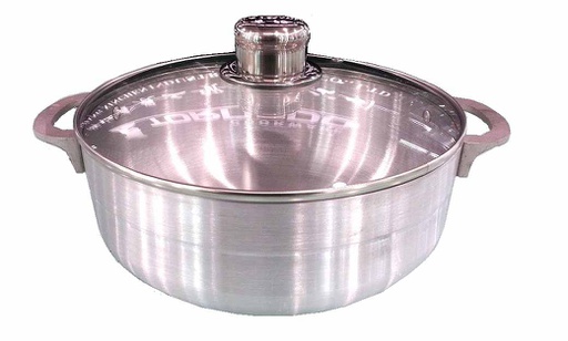 [8888-14] 13QT Heavy Duty Aluminum Calderon with Glass Lid (6 pcs/ctn)