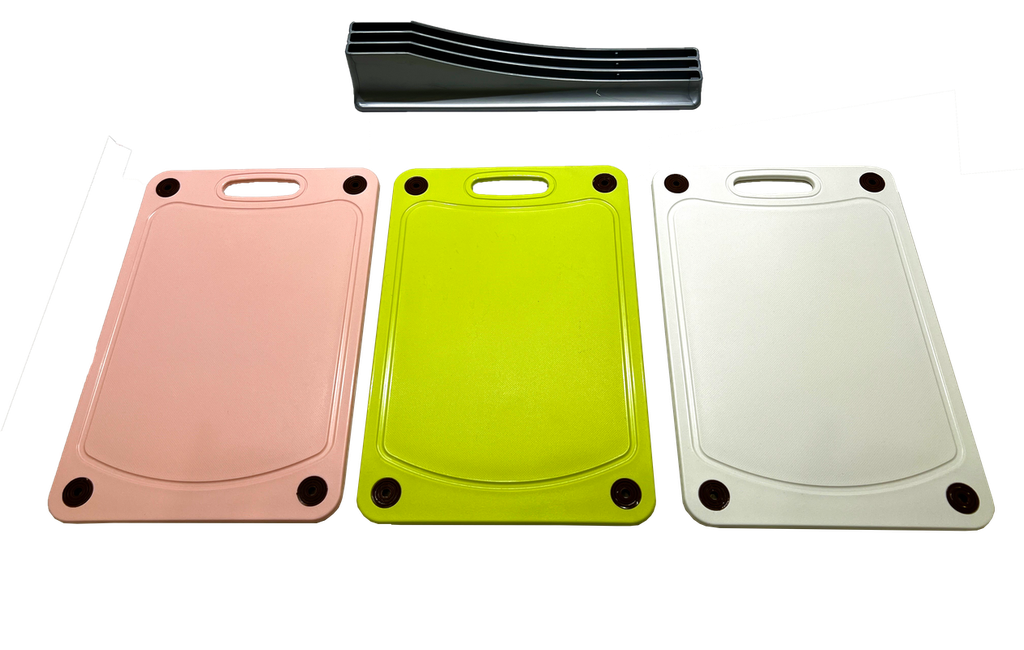 3 pc 12"x9" Plastic Cutting Board Set (8 sets/ctn)