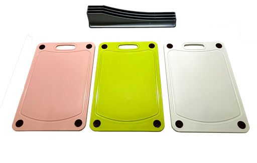 [15205] 3 pc 12"x9" Plastic Cutting Board Set (8 sets/ctn)