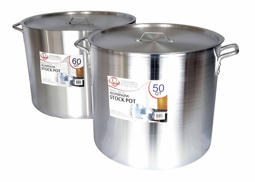 [9006] 50, 60 QT Heavy Gauge Alu. Jumbo Stock Pot  (1 set/ctn)