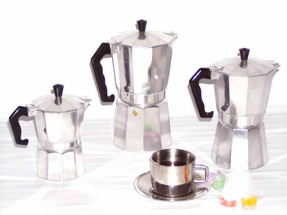 1 Cup Aluminum Espresso Coffee Pot (12 pcs/ctn)
