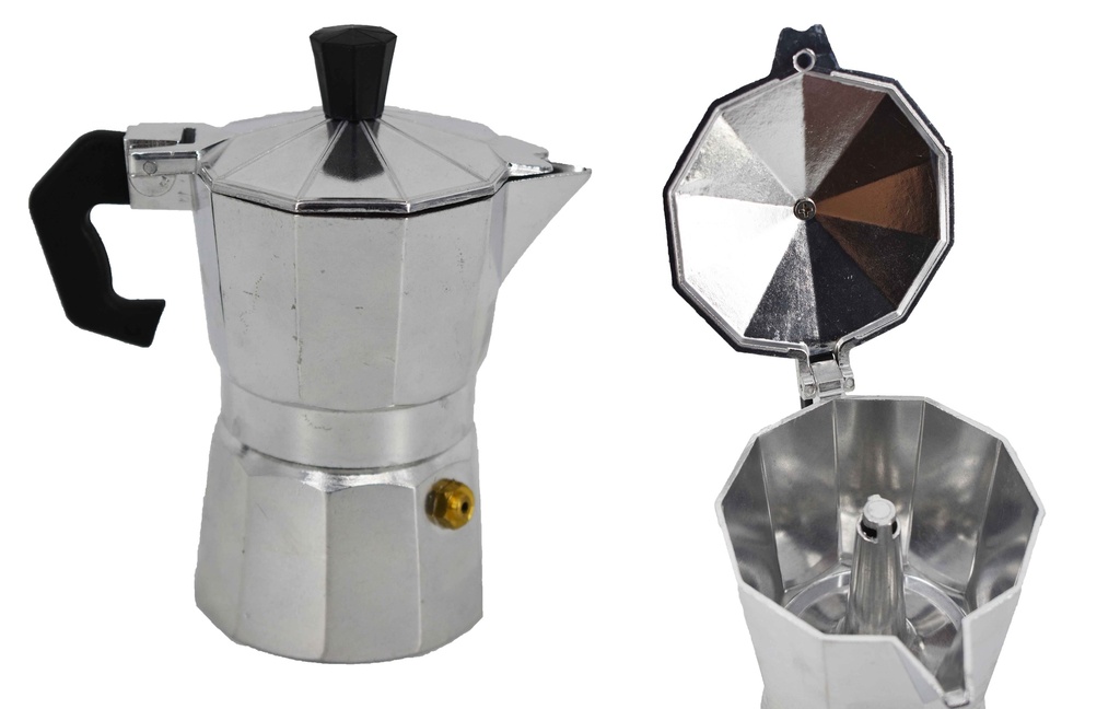 1 Cup Aluminum Espresso Coffee Pot (12 pcs/ctn)