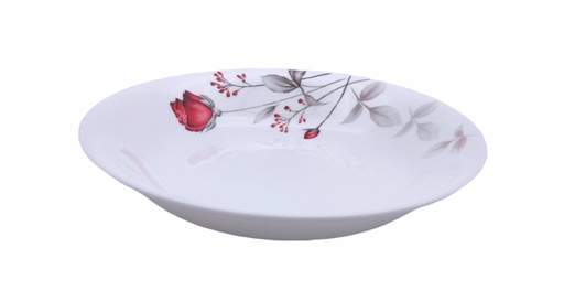 [RA202-75] 7.5" Opal Glass Rose Flower Shallow Bowl (36 pcs/ctn)