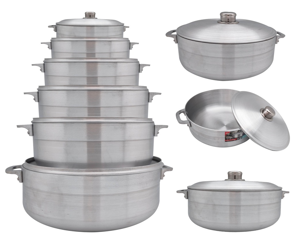 12 pc Aluminum Caldero Set with Lids(1 sets/ctn)