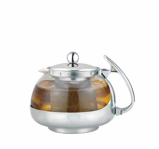 [A10032] 700ml Stainless Steel Glass Kettle with Filter (12 pcs/ctn)