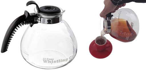 [A10036] 1600ml Stove Safe Whistling Glass Kettle (12 pcs/ctn)
