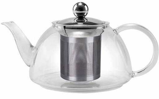 [A10038] 800ml Borosilicate Glass Kettle w Stainless Steel Filter (6 pcs/ctn)