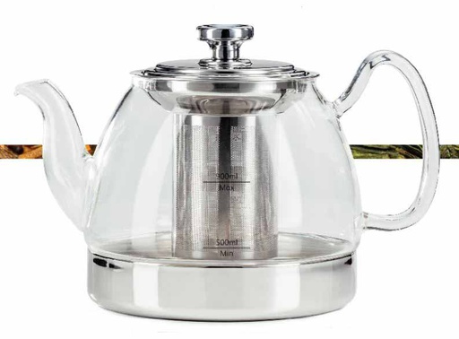 [A10047] 1200ml Hop-Top Borosilicate Glass Kettle with S.S. Filter (12 pcs/ctn)