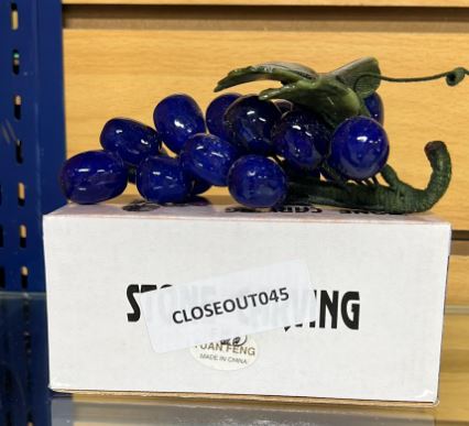 Jade Stone Decoration, Grape (6pc/ctn)