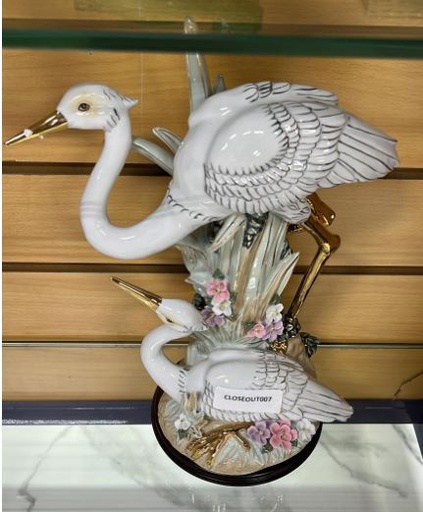 [CLOSEOUT007] Ceramic Decoration, Bird - Crane (6 pc/ctn)