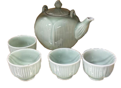 [CLOSEOUT040] Ceramic Tea Kettle with 4 Cups (6 set/ctn)