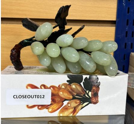 [CLOSEOUT012] Jade Stone Decoration, Grape, Mixed Color (6pc/ctn)