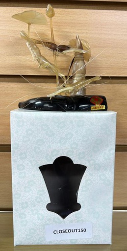 [CLOSEOUT150] Home Deco, Wood & Resin Ornament, Shrimp & Lotus (6 pc/ctn)