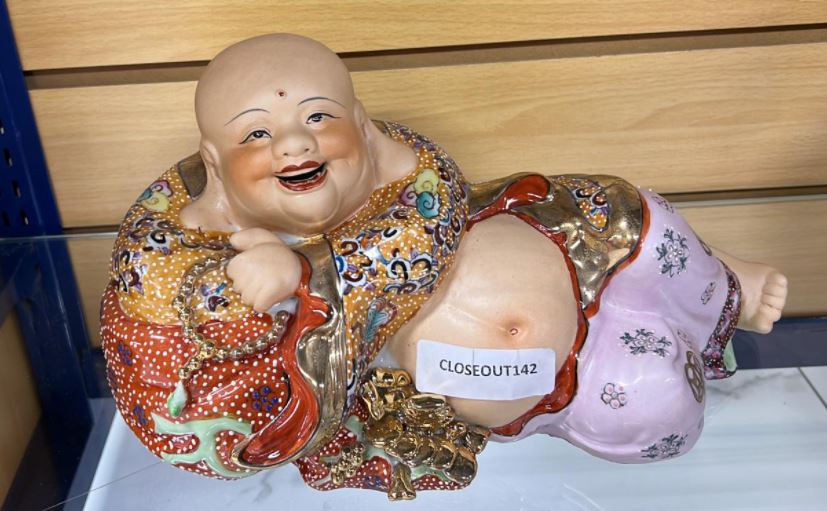 Ceramic Smilling Reclining Buddha (6 pc/ctn)