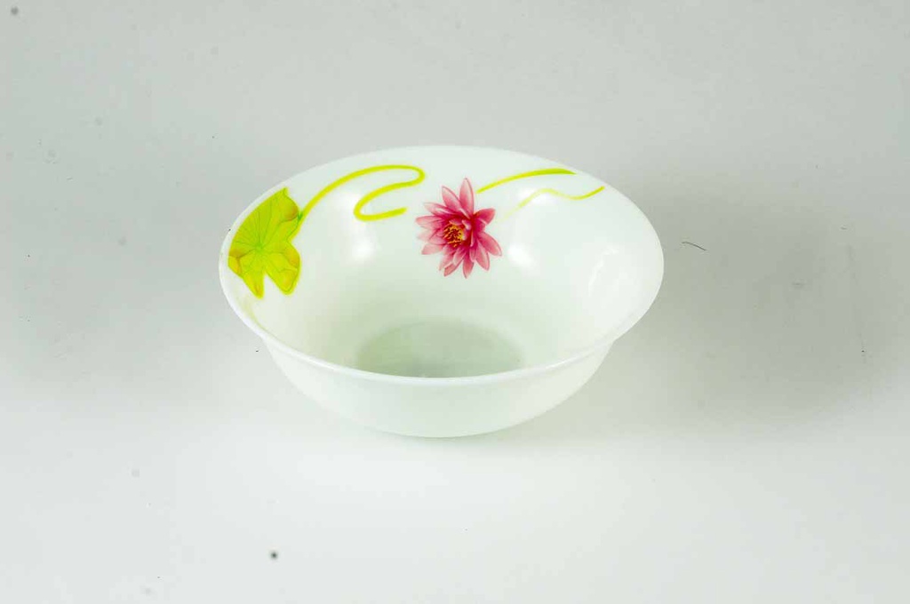 6.5" Opal Glass Lotus Flower Deep Bowl (36 pcs/ctn)