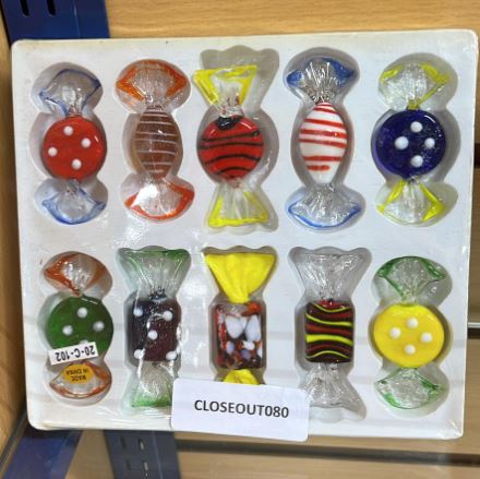 Glass Candy Set (6 set/ctn)