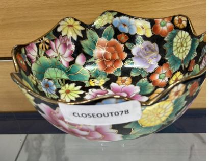 [CLOSEOUT078] Ceramic Flower Design Salad Bowl /Candy Bowl (6 pc/ctn)