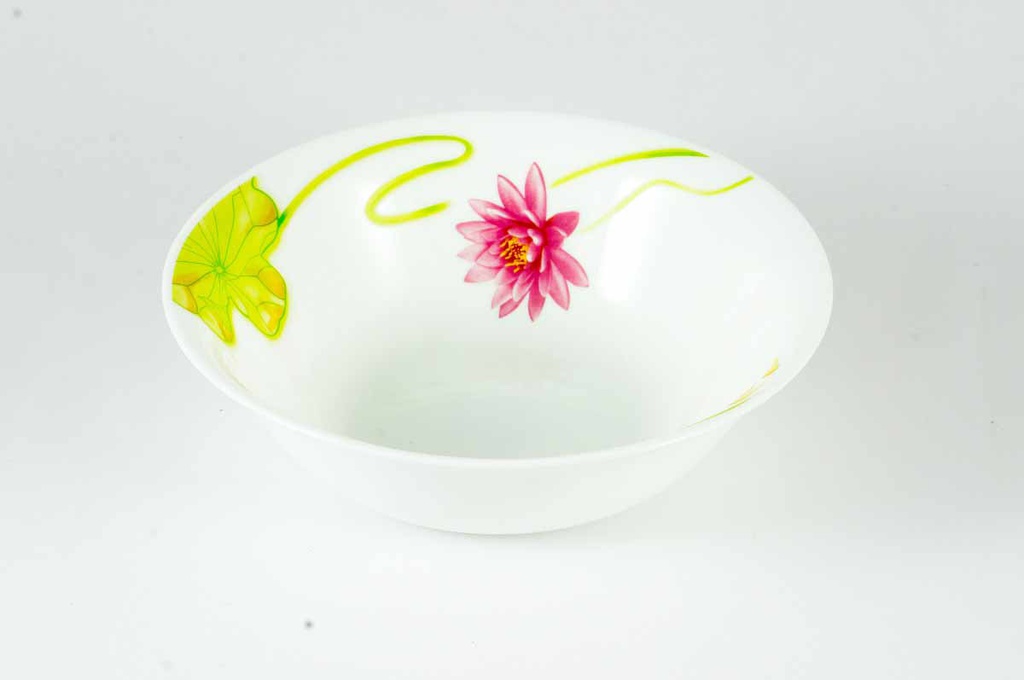 7.5" Opal Glass Lotus Flower Deep Bowl (24 pcs/ctn)