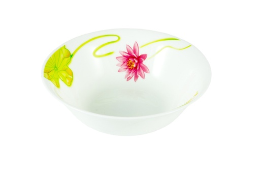 [A203-75C] 7.5" Opal Glass Lotus Flower Deep Bowl (24 pcs/ctn)