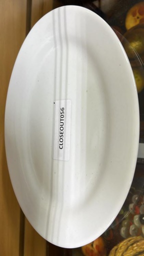 [CLOSEOUT056] Oval Ceramic Plate (48 pc/ctn)