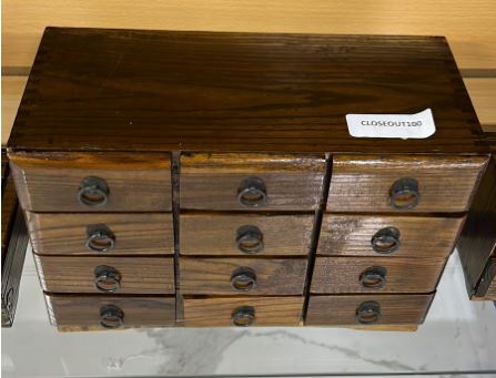 4 Layer Wood Cabinet w. 12 Drawers (6 pc/ctn)