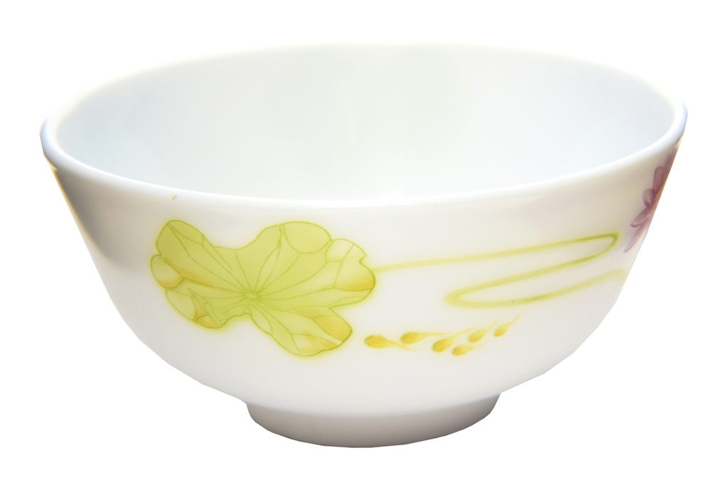 4.5" Opal Glass Lotus Flower Chinese Rice Bowl (36pcs/ctn)