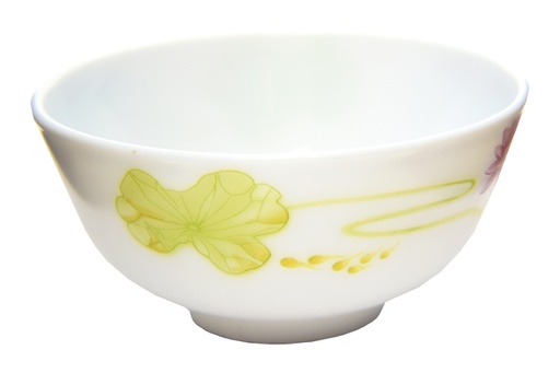 [A206-45C] 4.5&quot; Opal Glass Lotus Flower Chinese Rice Bowl (72 pcs/ctn)