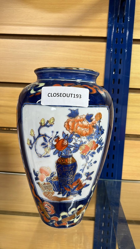 Blue and Orange Flower Ceramic Flower Vase (6 pcs/ctn)