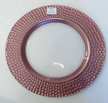 [A504-130RS] 13" Antigue Rose Rim Dinner Plate (12 pcs/ctn)