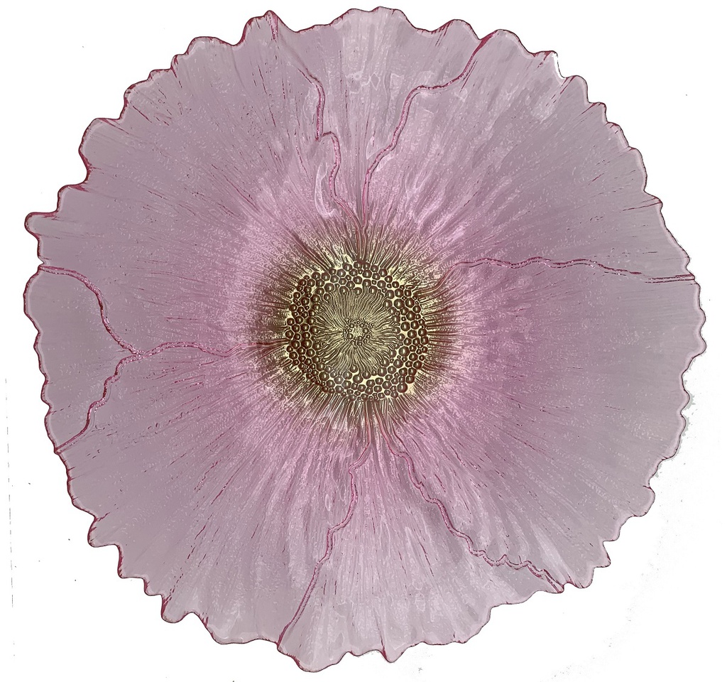 16.1" Metal Coated Violet Design Bowl (8 pcs/ctn)