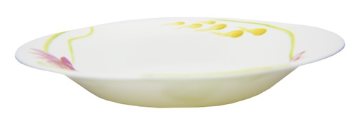 [A601-90C] 9" Opal Glass Lotus Flower Square Soup Plate (36 pcs/ctn)