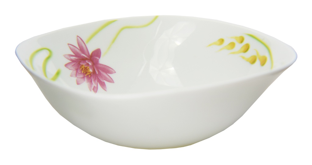 6.5" Opal Glass Lotus Flower Square Bowl (48 pcs/ctn)