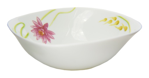 [A603-65C] 6.5" Opal Glass Lotus Flower Square Bowl (48 pcs/ctn)