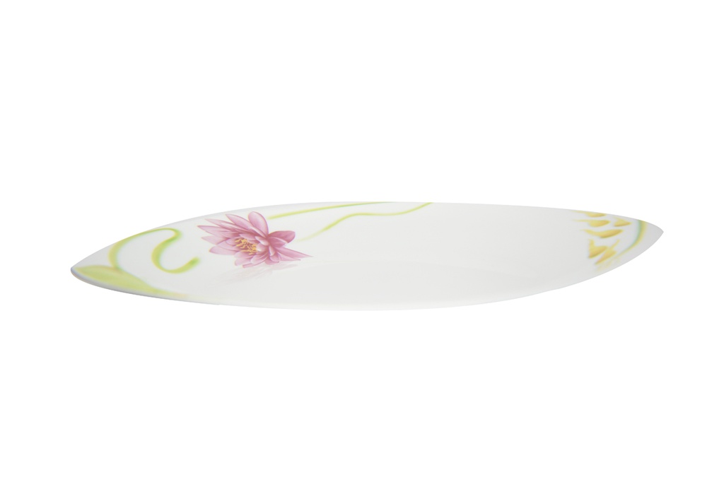 11.5&quot; Opal Glass Lotus FlowerSquare Dinner Plate (36 pcs/ctn