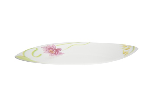 [A604-115C] 11.5" Opal Glass Lotus FlowerSquare Dinner Plate (36 pcs/ctn