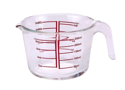 [GL1951] 250ml High Borosilicate Glass Measuring Cup (24 pc/ctn)