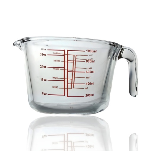 [GL1953] 1000ml High Borosilicate Glass Measuring Cup (12 pc/ctn)
