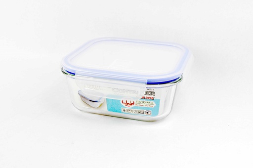 [B4000-1] 530ml Tempered Glass Square Food Container (12 pcs/ctn)