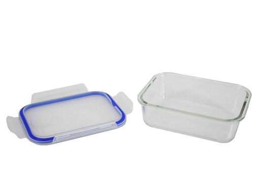 [B4001-1] 630ml Tempered Glass Rectangle Food Container (12 pcs/ctn)