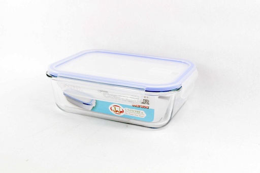[B4001-1] 630ml Tempered Glass Rectangle Food Container (12 pcs/ctn)