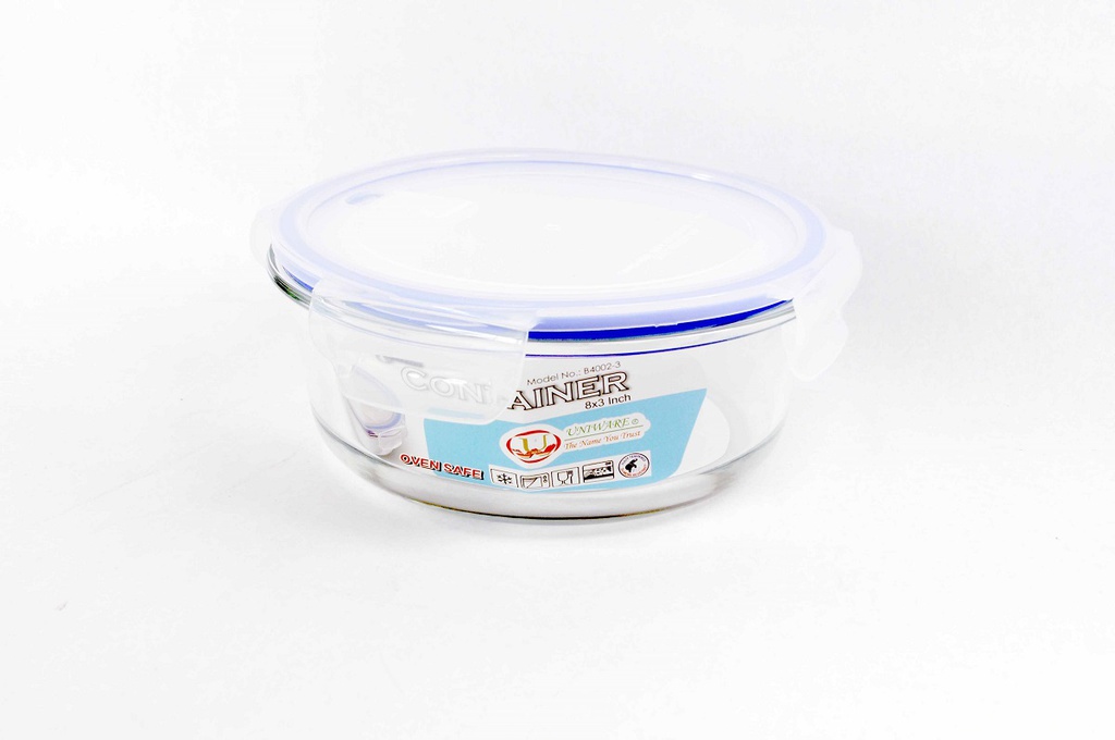 1750ml Tempered Glass Round Food Container (12 pcs/ctn)