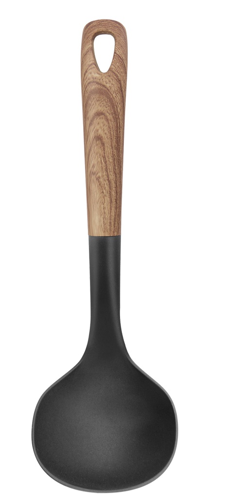 70375 13" Non-Stick Soup Ladle w. Wood Pattern Handle(144 pc/ctn)
