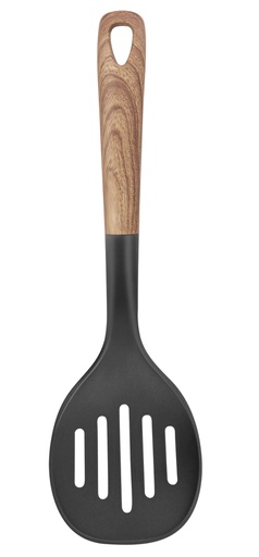 [70372] 13" Non-Stick Skimmer w. Wood Pattern Handle (144pc/ctn)