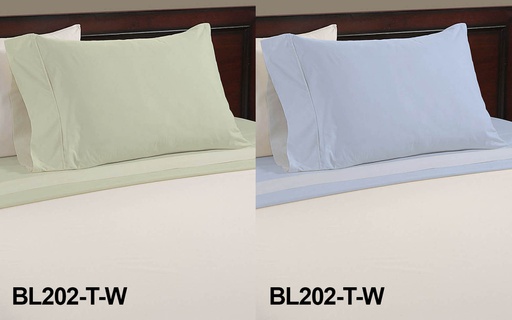 [BL202-T] 4 pc Twin Size Solid Microfiber Sheet Set (12 sets/ctn)