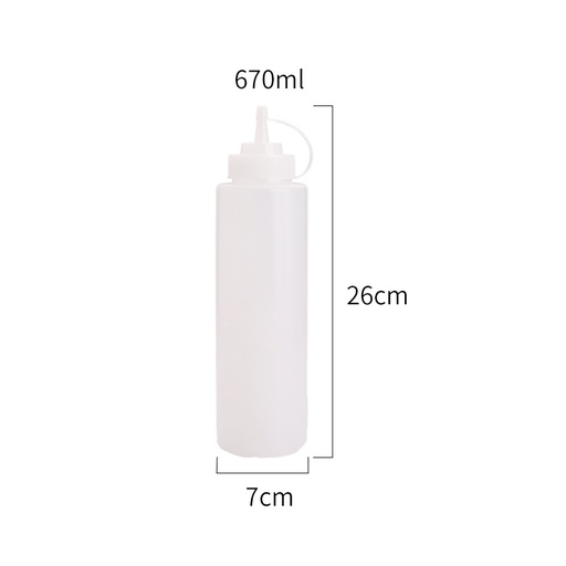 [P70350] P70350 24 oz Plastic Sauce Bottle/Dispenser (36 pc/ctn)