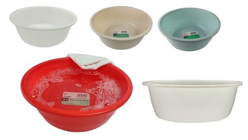 [P70201] P70201 8 Liter(14x5", 34.5x12.5cm) Plastic Basin, assorted color(24 pc/ctn)