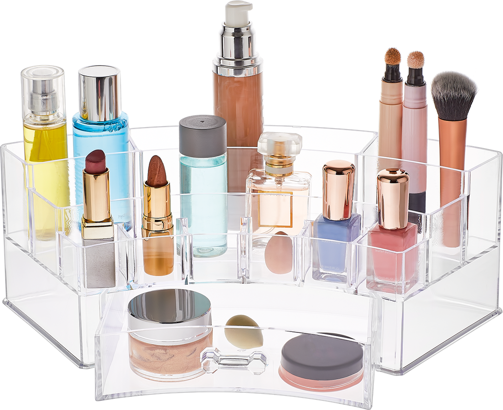 32cm x 12cm Crystal Oval Make Up Organizer (12 pc/ctn)