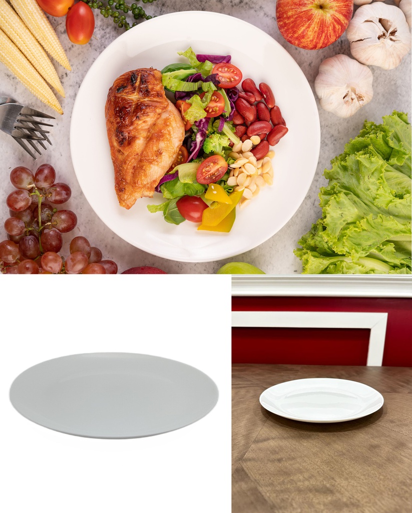 10.5" Classic Dinner Plate, White (36 pc/ctn)